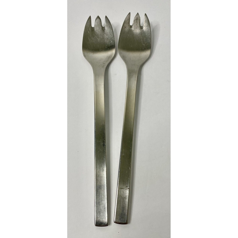 Georg Jensen Stainless Denmark Tanaquil Fish Forks Flatware Lot Of 2 #3